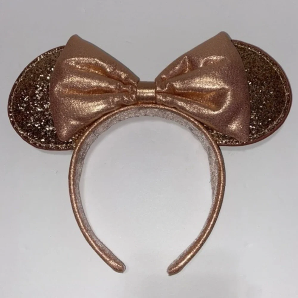 Disney Parks Rose Gold Minnie Mouse Ears Headband, Dress Up Mickey Mouse Ears